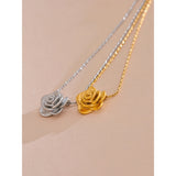 Annabeth Rose Pendant Necklace – Elegant 18K Gold Plated Jewelry | Huna Jewelry