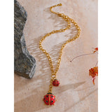 Gianna Ladybug Pendant Necklace – Red Charms Y Style Jewelry | Huna Jewelry