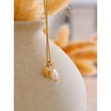 Pearl Heart Necklace – Elegant & Timeless Jewelry | Huna Jewelry