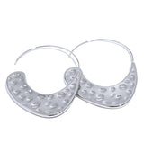 Veda Thin Textured Hoop Earrings – Chic, Modern & Waterproof | Huna Jewelry