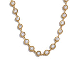 Mia Round Chain Necklace – Sparkling Cubic Zirconia Jewelry Gift | Huna Jewelry