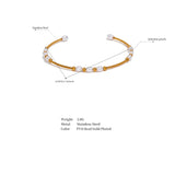 Winona Pearl Bead Cuff Bracelet – Dainty & Waterproof Jewelry | Huna Jewelry
