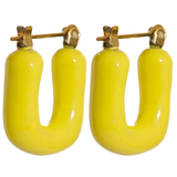 Kathleen Candy Pop Y2K Hoop Earrings – Chunky Enamel Squares in Vibrant Colors | Huna Jewelry