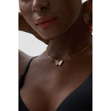 Josephine Butterfly Pendant Necklace – Shell & Sparkling Zirconia Jewelry | Huna Jewelry