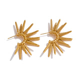 Betsy Spike Huggie Earrings – Bold & Trendy Statement Jewelry | Huna Jewelry