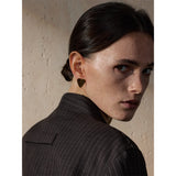 Maia Heart Leaf Stud Earrings – Minimalist & Hypoallergenic | Huna Jewelry