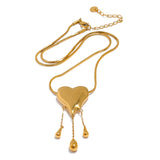 Carmen Bleeding Heart Pendant Necklace – Unique & Waterproof Jewelry | Huna Jewelry