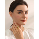 Elodie Bypass Ring – Smooth, Chic & Water-Resistant Statement Jewelry | Huna Jewelry