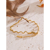 Nova Wavy Bracelet – Dainty, Waterproof & Minimalist Jewelry | Huna Jewelry