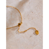 Emery Crystal Pendant Necklace – Small Rectangle Design Water Resistant | Huna Jewelry