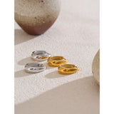 Constance U-Shape Hoop Earrings – Polished, Waterproof & Chic | Huna Jewelry