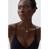 Josephine Butterfly Pendant Necklace – Shell & Sparkling Zirconia Jewelry | Huna Jewelry