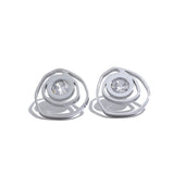 Frances Irregular Round Stud Earrings – Sparkling Geometric Jewelry | Huna Jewelry