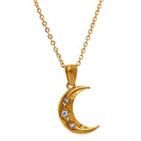 Crescent Moon Necklace – Celestial Elegance | Huna Jewelry