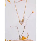Dolly Heart Shell Pendant Necklace – Dainty & Elegant Jewelry | Huna Jewelry