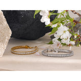 Nimue Shiny Cubic Zirconia Chain Bracelet – Elegant & Waterproof | Huna Jewelry