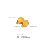 Louise Oval Stud Earrings – Minimalist Glossy Statement Jewelry | Huna Jewelry