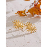 Bowie Sun Stud Earrings – Waterproof & Stylish Design | Huna Jewelry