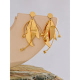 Silvia Flower Earrings – Chic & Artistic Dangling Statement Jewelry | Huna Jewelry
