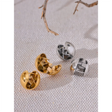 Rhea Round Huggie Hoop Earrings – Polished & Everyday Style | Huna Jewelry