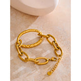 Nida Chain Link Bracelet – Oval Design & Hypoallergenic Jewelry | Huna Jewelry