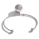 Nevaeh Ball Cuff Bracelet – Round Bangle, Tarnish Resistant Jewelry | Huna Jewelry