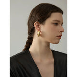 Trendy Cubic Zirconia Earrings – 18K Gold-Plated Elegant Jewelry | Huna Jewelry
