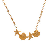 Lillian Starfish & Shell Pendant Necklace – Beach-Inspired Jewelry | Huna Jewelry