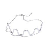 Hayi Wave Choker Necklace – Dainty Ocean-Inspired Beach Jewelry | Huna Jewelry