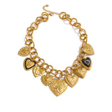 Amelia Heart Pendant Necklace – Floral Charm Chain Jewelry | Huna Jewelry