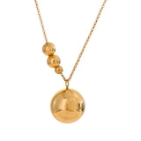 Kendra Round Ball Pendant – Long Statement Necklace for Women | Huna Jewelry