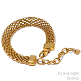 Marlowe Wide Collar Chain Necklace & Bracelet – Bold & Stylish Statement Jewelry | Huna Jewelry