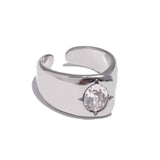 Esther Wide Cuff Ring – Sparkling Statement Jewelry for Women | Huna Jewelry