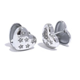 Claudia Heart Huggie Earrings – CZ Star-Studded & Elegant | Huna Jewelry