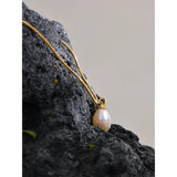 Faye Pearl Ball Pendant Necklace – Chic & Timeless Style | Huna Jewelry