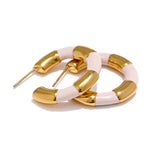 Lucille C Hoop Earrings – Colorful & Rust-Proof Statement Jewelry | Huna Jewelry