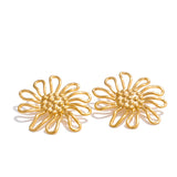 Collins Floral Stud Earrings – Bold, Waterproof & Hypoallergenic | Huna Jewelry