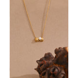 Emilia Bow and Pearl Pendant Necklace – Chic & Sweet Golden Jewelry | Huna Jewelry