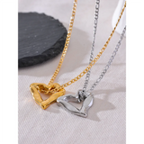 Mayana Heart Pendant Necklace – Minimalist & Modern Jewelry | Huna Jewelry