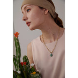 Nilda Natural Stone Pendant Necklace – Adjustable Link Chain | Huna Jewelry