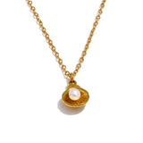 Estelle Shell & Pearl Pendant Necklace – Elegant & Timeless Jewelry | Huna Jewelry