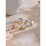 Angela Winged Heart Stud Earrings – Hypoallergenic Chic Jewelry | Huna Jewelry