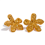 Helena Flower Stud Earrings – Timeless Floral Style for Everyday Wear | Huna Jewelry