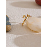Ella Butterfly Cuff Ring – Delicate Adjustable Statement Jewelry | Huna Jewelry