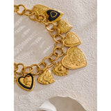 Amelia Heart Pendant Necklace – Floral Charm Chain Jewelry | Huna Jewelry