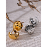 Rhea Round Huggie Hoop Earrings – Polished & Everyday Style | Huna Jewelry