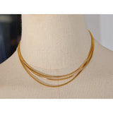 Alexandra Long Layered Chain Necklace – Sleek & Stylish Piece | Huna Jewelry