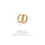 Aria Hammered Hoop Earrings – Bold Minimalist Statement Jewelry | Huna Jewelry