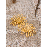 Collins Floral Stud Earrings – Bold, Waterproof & Hypoallergenic | Huna Jewelry
