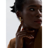 Chunky C-Shape Hoop Earrings – Waterproof Stainless Steel Jewelry | Huna Jewelry